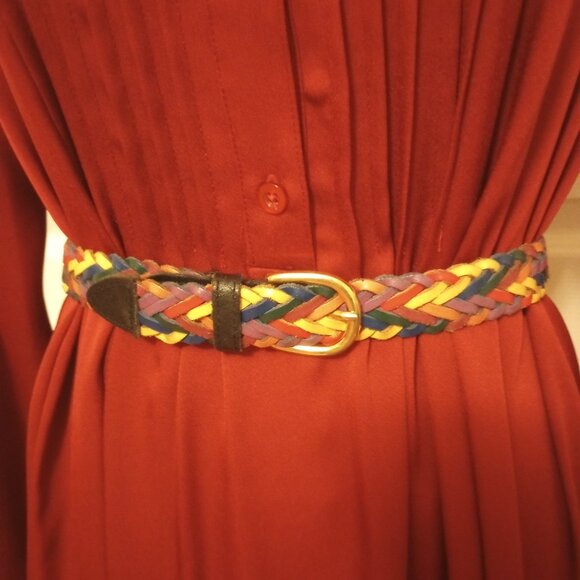 BCBG Rich Burgundy Silky Swing Tunic Shirt Dress sz M - Picture 14 of 14